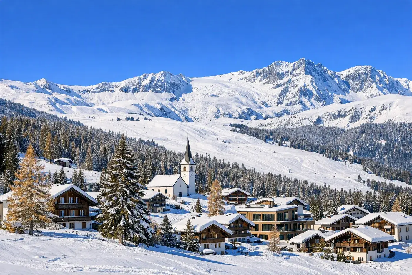 Skiferie i Flims Laax Falera i Švýcarsko
