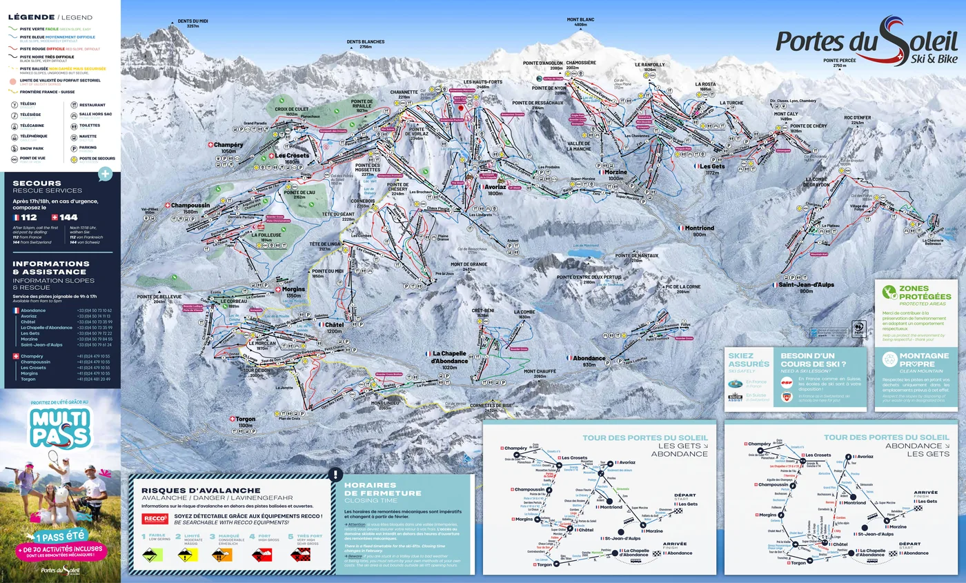 Løypekart over Avoriaz