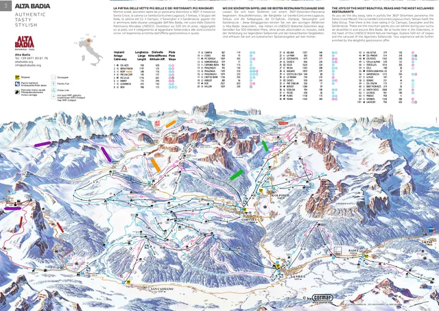 Løypekart Alta Badia