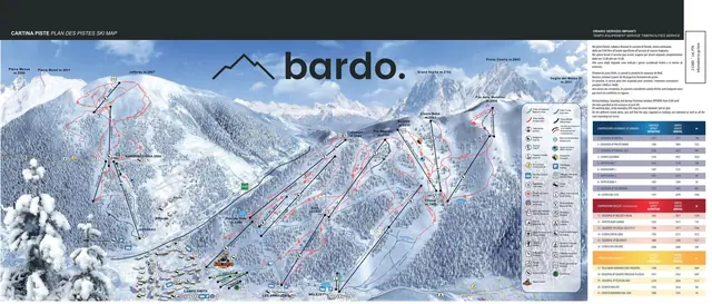 Løypekart Bardonecchia