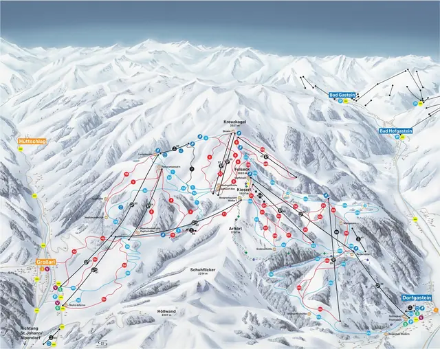 Løypekart Dorfgastein