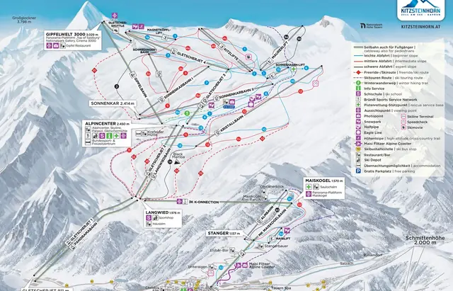 Løypekart Kaprun