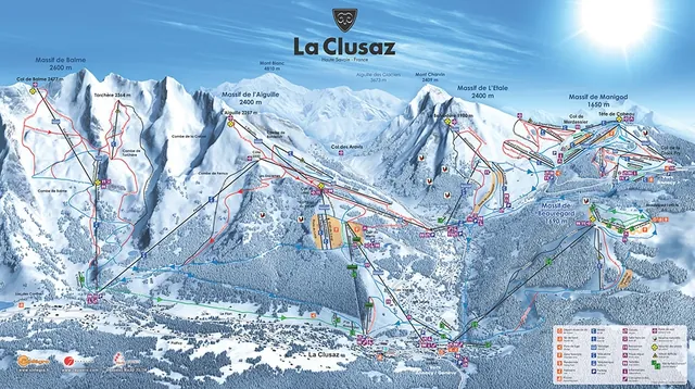 Løypekart La Clusaz