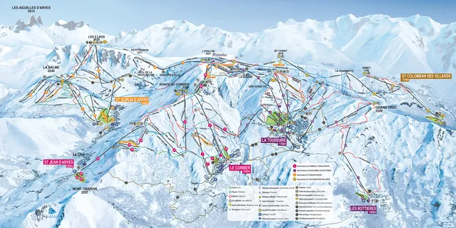 Løypekart Les Sybelles