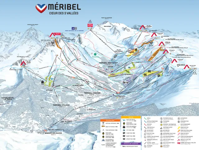 Løypekart Méribel
